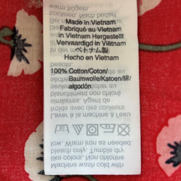 J Crew Womens Prairie Top Medium Tie Front Button Up Shirt Peasant Bloomcore - Picture 5 of 7